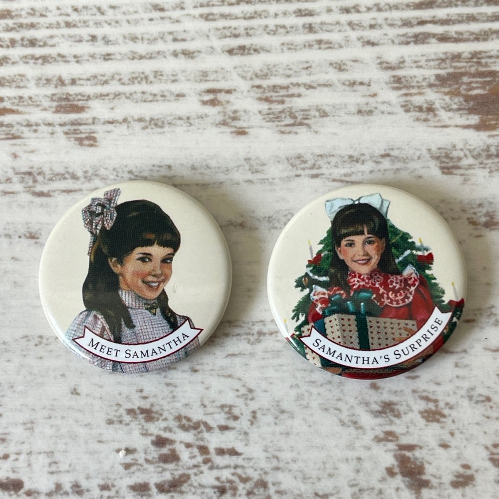 PLEASANT COMPANY American Girl Doll SAMANTHA Collector PINS Pin Buttons VTG 1995
